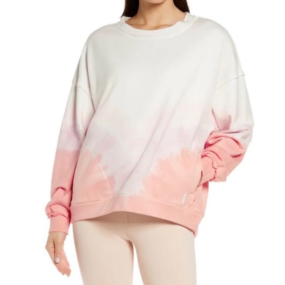 Free People FP Movement Metti Ombré‎ Sweatshirt Pink XS